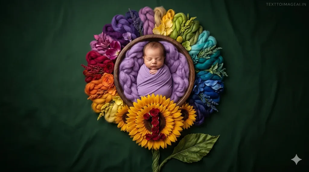 one month baby photoshoot background rainbow milestone setup one month baby photoshoot ideas at home